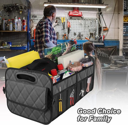 Deosk Car Trunk Organizer for SUV, Car Organizers and Storage with Reinforced Handles, Car Accessories for Women/Men 70L Waterproof Polyester Trunk Organizer(Large, Charcoal) - Image 8