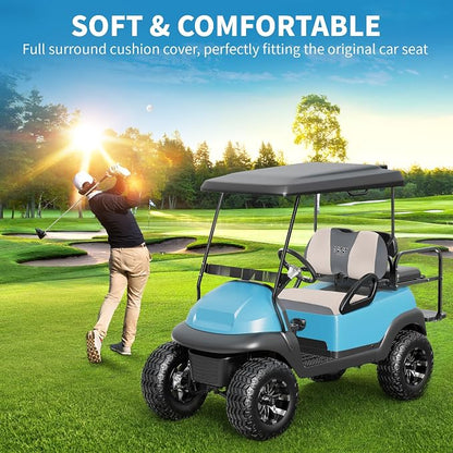10L0L Golf Cart Seat Covers for Yamaha EZGO Club Car Seat Towel Cushion | Breathable Mesh All-Season Front/Rear Seat Blanket, UV Resistant, Cool Comfort, Machine Washable, Easy On, Great Golf Gift - Image 2