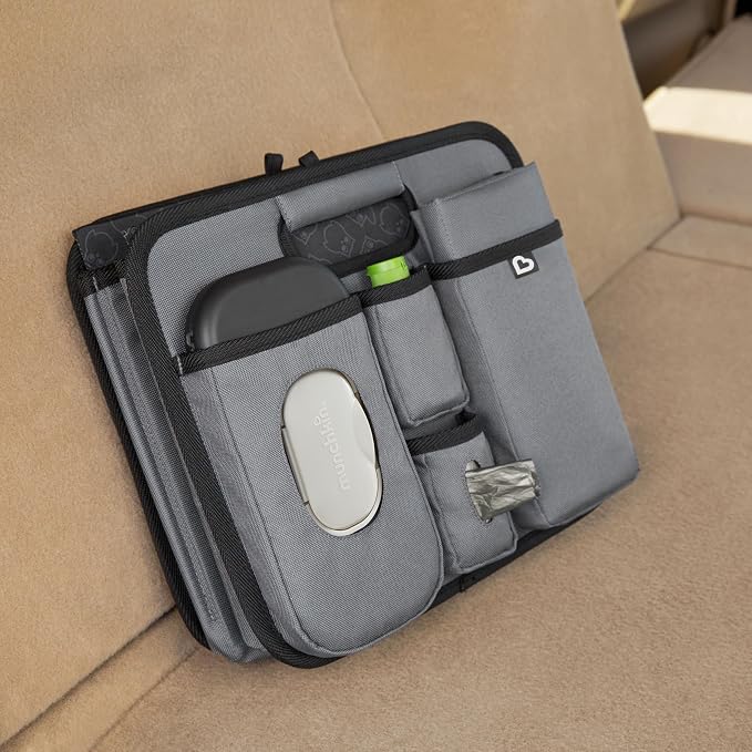 Munchkin Out-n-About Trunk Organizer for SUVs and Cars with Portable Changing Pad and Wet Baby Wipes for Diaper Changes On-the-Go, Collapsible, Grey - Image 6