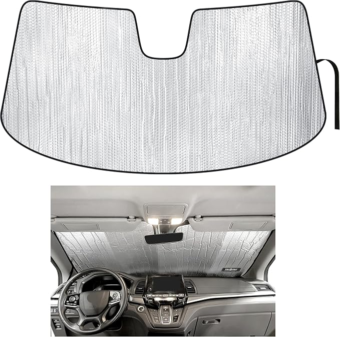 YelloPro Custom Fit Front Windshield Sunshade for 2018 2019 2020 2021 2022 2023 2024 2025 2026 Honda Odyssey Minivan, UV Reflector Sun Protection Accessories by YelloProAutomotive