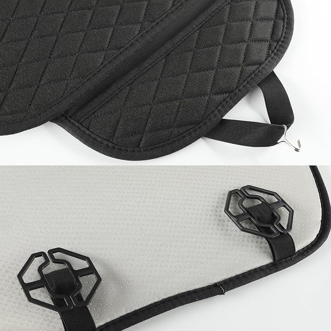 West Llama Linen Car Seat Covers,Bottom Seat Covers for Cars Include 2 Piece Front Driver Seat Pad Mat Universal Fits 90% Vehicles,SUVs,Cars,Sedans(2Piece-Black) - Image 7