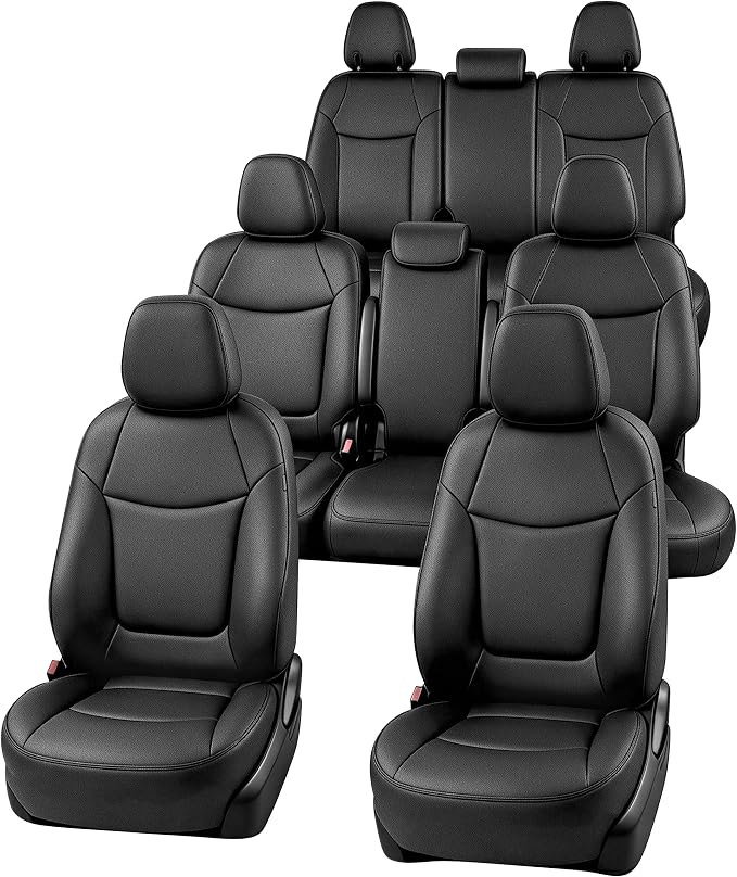 TTX LIGHTING Custom Fit for Ford Explorer Seat Covers 2020-2026 7-Seats | Original Seat Pattern | Full Coverage | Bench Seat | Easy Install | Waterproof | Faux Leather | Shield Your Car Seats by TTXLIGHTING%C2%AE