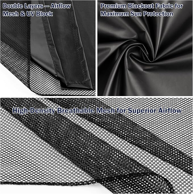 Car Window Shades, Side Window Sun Shades Blocks Heat and UV Rays Glare, Magnetic Car Privacy Safe Curtains for Back Windows, Camping Accessories for Baby - Image 5