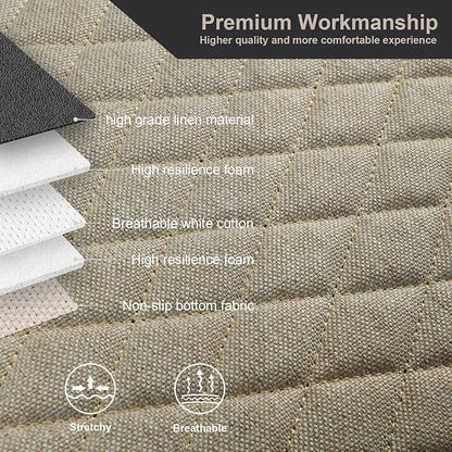 West Llama Linen Car Seat Covers,Bottom Seat Covers for Cars Include 1 Rear Bench Cover Universal Fits 90% Vehicles,SUVs,Cars,Sedans,Beige - Image 6