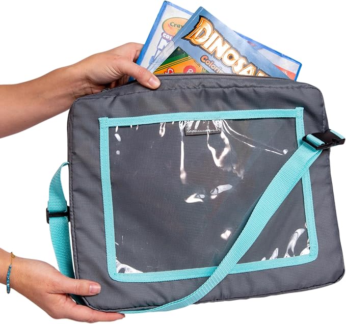 J.L. Childress 3-IN-1 Kids Car Travel Tray & Tablet Holder, Grey Teal - Image 6