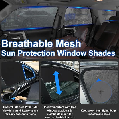 Front Side Half Window Shade Foldable Custom Fit for BMW F30/F31/F80/M3 2012-2019 Car Window Shades for Side Window Sun Shade UV Protection Heat Insulation for Camping Sleeping 4PCS - Image 2