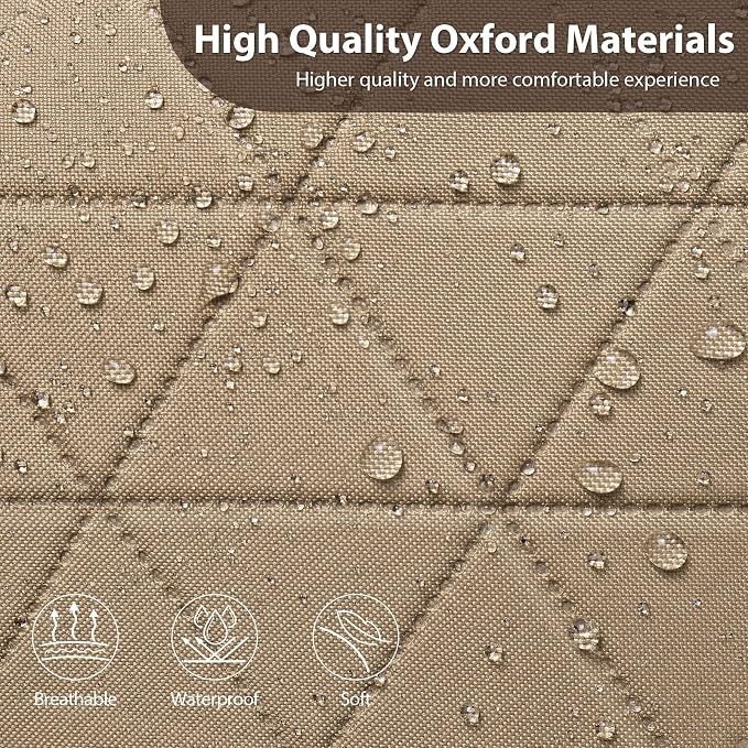 CAR PASS Beige Oxford Bling Diamond Car Seat Covers Full Set Interior Sets, Waterproof Shining Glitter Sparkly Crystal Universal Armrest Fit 95% Automotive Truck SUV Cute Women Girl, Beige Rhinestone - Image 8