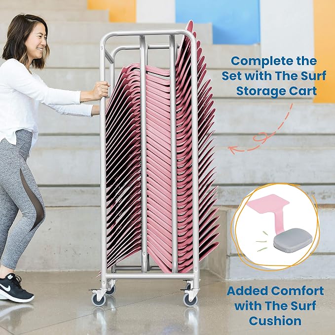 ECR4Kids The Surf Portable Activity Lap Desk, Classroom Essentials, Pink - Image 4