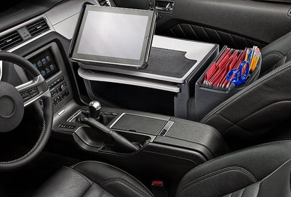 AutoExec GripMaster Car Desk for Your Vehicle Workstation and Mobile Office, Grey with Tablet Mount | Vehicle Workstation, Mobile Office - Image 2