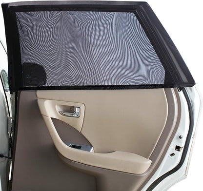 Magnelex Sock Style Window Shades for Baby Block Sun Rays to Keep Passengers, Pets and Car Interior Cool and Comfortable Elasticized Universal Mesh Shades Fit Most Vehicles (2 Pack) by Magnelex