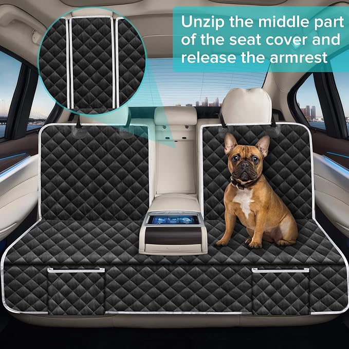 Dog Car Seat Cover for Jeep Wrangler Compass Renegade Cherokee Back Seat | Accessories 2027 2026 2025-2000 Waterproof Pet Bench Backseat Rear Seat Covers with Non-Slip Backing - Image 5