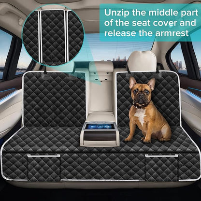 Dog Car Seat Cover for Jeep Wrangler Compass Renegade Cherokee Back Seat | Accessories 2027 2026 2025-2000 Waterproof Pet Bench Backseat Rear Seat Covers with Non-Slip Backing - Image 5