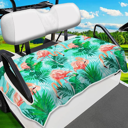 ENYORSE Golf Cart Seat Covers, Tropical Floral Seat Towel Blanket, Soft Breathable Microfiber, Keeps Seats Cool & Comfortable, 51”x31”, Fits 2 & 4 Passenger EZGO, Yamaha,Club Car Carts by EnjoyYourlifeEnjoyYourself