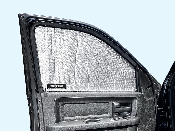 YelloPro Side Window Front Seat Sunshade Custom Fit for 2010-2019 2020 2021 2022 2023 2024 2025 2026 Dodge RAM 2500 3500 - Quad Cab, Crew Cab, Mega Cab - 4Dr 4Door (2PCS) - Image 4