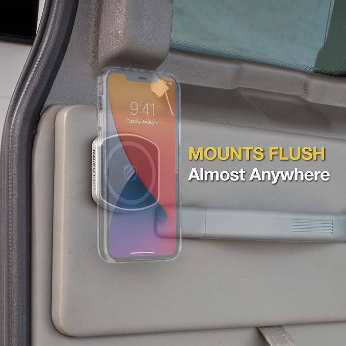 Scosche MP2FM-XCES0 MagicMount Pro2 Universal Flush Magnetic Cell Phone Car Mount Kit Compatible with MagSafe, iPhones, Galaxy, Pixel & All Smartphones - Image 4