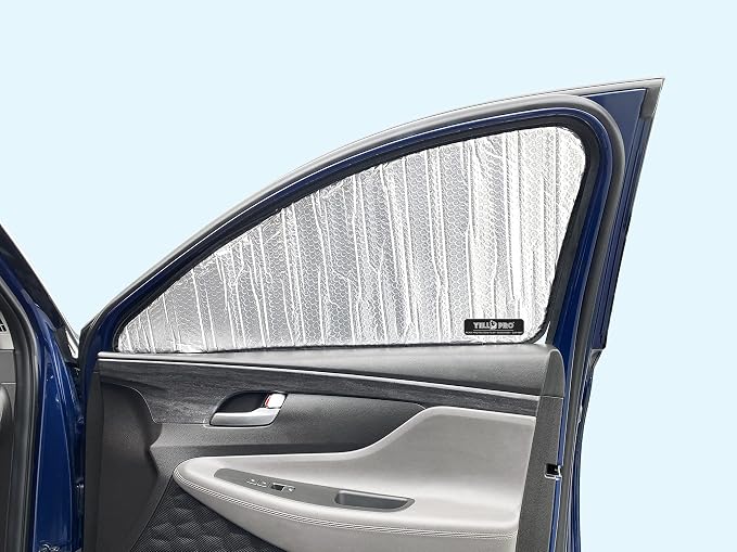 Side Window Front Seat Reflective Sunshade Custom Fit for 2019 2020 2021 2022 2023 Hyundai Santa Fe SUV, Plug-in Hybrid, Hybrid, UV Sun Protection Accessories (Set of 2) - Image 3