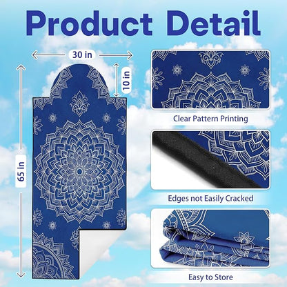 2 Pack Car Seat Towel Covers, Sweat-Proof Microfiber Seat Protectors for Gym, Running, Beach & Workout, Breathable Quick-Dry, Machine Washable, Blue Mandala Print, Universal Fit - Image 2