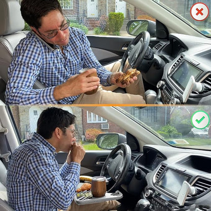 EcoNour Car Tray for Laptop Mount with Pen Holder | Food Tray for Eating with Drinks Holder | Multipurpose Travel Car Accessories | Car Tray for Laptop Mount with Pen Holder | Food Tray for Eating with Drinks Holder | Multipurpose Travel Car Accessories - Image 7