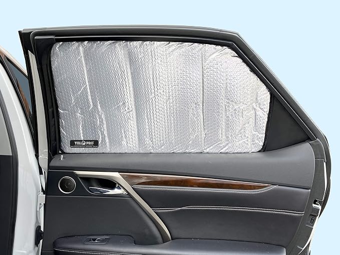 Side Window Rear Seat 2nd Row Sunshade Custom Fit for 2016 2017 2018 2019 2020 2021 2022 Lexus RX SUV, 350, 450h Base, F Sport, UV Reflector Sun Protection Accessories (2pcs) - Image 3