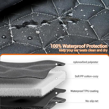 Meginc Dog Car Seat Cover-Waterproof Bench Back Seat Protector for SUV&Cars | Heavy-Duty Oxford Rear Seat Cover for Pet Hair, Spills, Velcro Openings, Non-slip, Scratch-Resistant, Machine Washable - Image 6