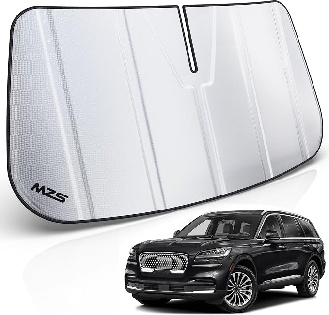 MZS Windshield Sun Shade Compatible with Nautilus 2024-2026 | 6-Layer Heat Insulation, 99% UV Blocking, Keeps Interior Cool, Full Coverage Visor, Foldable Car Window Sunshade, Storage Bag by MZS