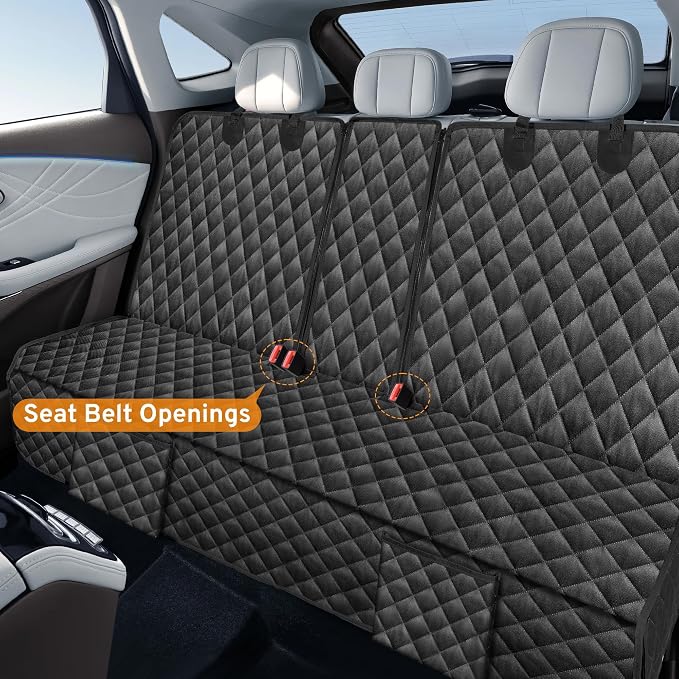 Dog Car Seat Cover for Back Seat for Jeep Grand Cherokee/Grand Cherokee L | 2011-2025 2026 2027 Accessories Waterproof Pet Bench Rear Seat Backseat Covers Protector SUV Non-Slip Black - Image 2
