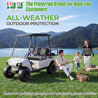 10L0L Golf Cart Seat Covers for Yamaha EZGO Club Car Seat Towel Cushion | Breathable Mesh All-Season Front/Rear Seat Blanket, UV Resistant, Cool Comfort, Machine Washable, Easy On, Great Golf Gift - Image 2