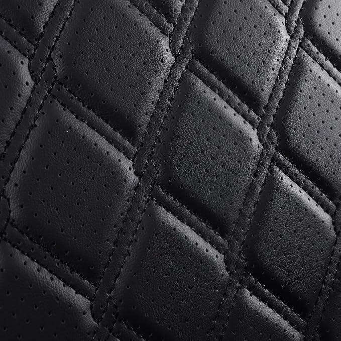Huidasource Car Seat Covers for Grand Cherokee, 2pcs Full Coverage Leather Custom Automotive Interior Seat Cushion Cover Fit for Grand Cherokee 2011-2021 (Front Pair/Black) - Image 8