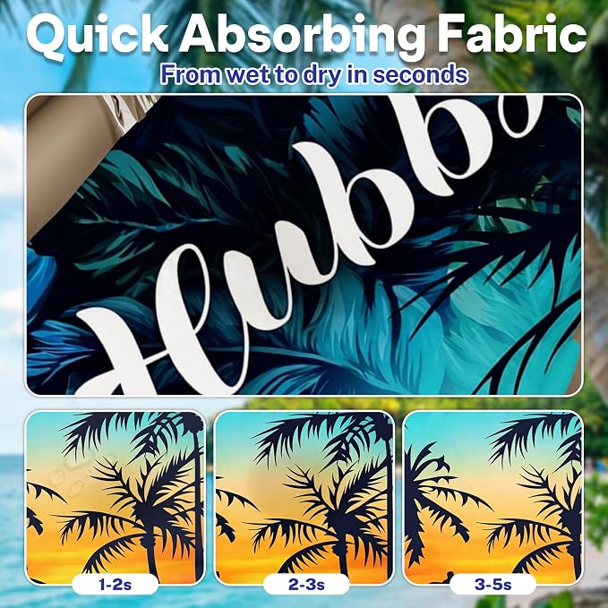 2 Pack Car Seat Towel Covers, Sweat-Proof Microfiber Seat Protectors for Gym, Running, Beach & Workout, Breathable Quick-Dry, Machine Washable, Tropical Palm Sky Print, Universal Fit - Image 3