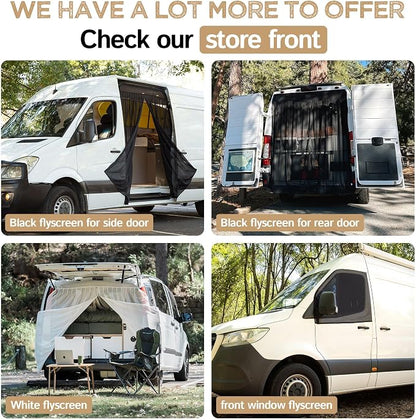 Living in a Bubble Insulated Blackout Mid Left Side Window Cover for Mercedes Sprinter Van Year 2007-2026 170" Length LWB & XLWB, NCV3 & VS30 (Bare Metal Frame) - Image 9