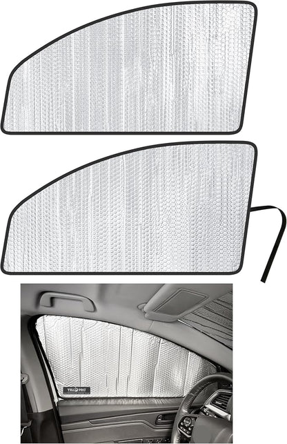 Side Window Front Seat Reflective Sunshade Custom Fit for 2018 2019 2020 2021 2022 2023 2024 2025 2026 Honda Odyssey Minivan, UV Reflector Sun Protection Accessories (Set of 2) by YelloProAutomotive