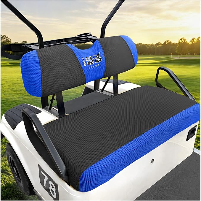 10L0L Golf Cart Seat Covers for Yamaha EZGO Club Car Seat Towel Cushion | Breathable Mesh All-Season Front/Rear Seat Blanket, UV Resistant, Cool Comfort, Machine Washable, Easy On, Great Golf Gift by 10L0L
