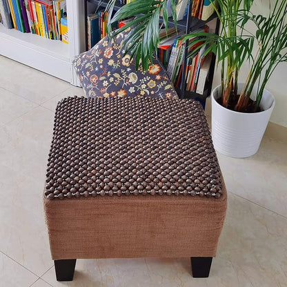 Natural Wood Beaded Seat Cover Pad Mat Comfy Cool Summer Massage Seat Cushion (Square Large) for Truck,RV,Pickup,Big Office Chair only - Image 3