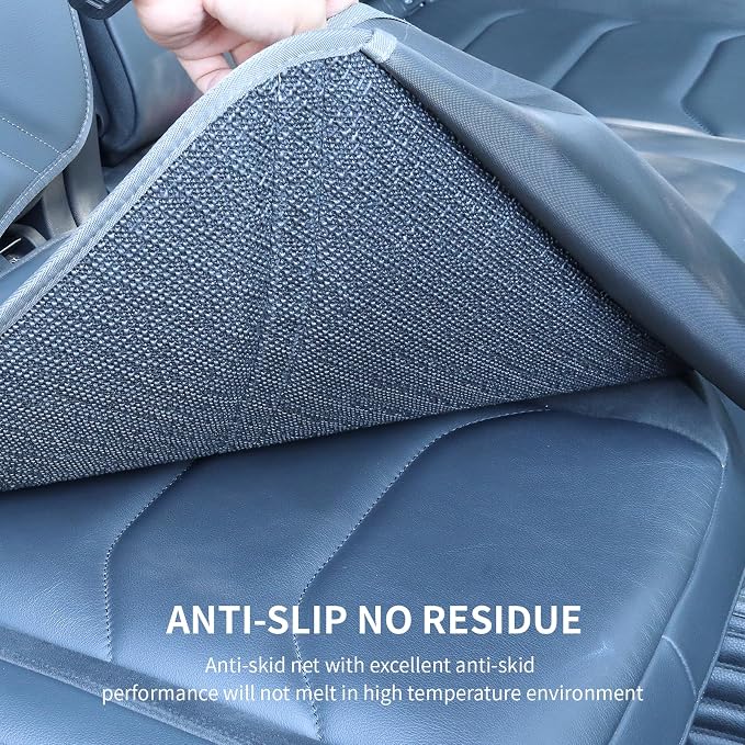 Viaviat Car Seat Protector Leather Waterproof Child Safety Seat Protector Cover with Thick Pad and 2 Large Pockets Durable Kick Mat for All Auto Seat (Deep Gray) - Image 6