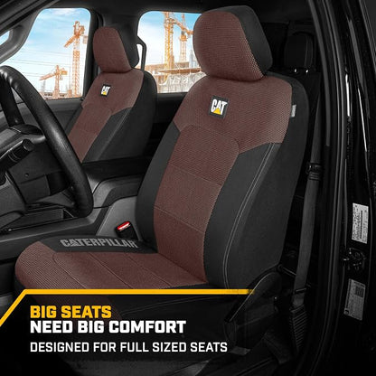 CAT MeshFlex Universal Front Seat Covers for Trucks, Cars, & SUV - Brown | Airbag Compatible Interior Protection for Trucks, Suv, and Cars – (2) Front Seat Protectors Automotive and Truck Accessories - Image 3