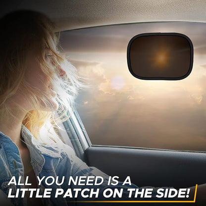 EcoNour Miniature Static Cling Window Shade for Car Sun Visor (2 Pack) | Windshield Sun Shade Static Cling for Driving Glare Shield | Cling Car Shade for Windshield |Glare Protection Accessories - Image 2