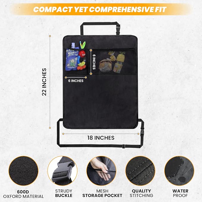 EcoNour Car Kick Mats Back Seat Protector - Image 3