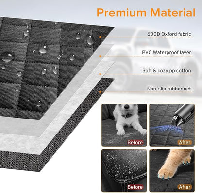 Dog Car Seat Cover for Back Seat for Toyota RAV4 RAV-4 Tacoma CHR 2000-2026 | 2025 2026 2027 Accessories Car Pet Bench Rear Seat Backseat Covers Protector Waterproof Non-Slip Black - Image 4