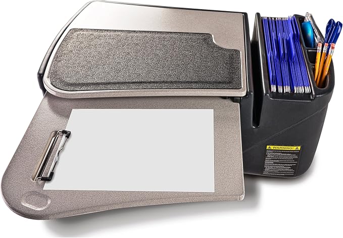 AutoExec GripMaster Car Desk for Your Vehicle Workstation and Mobile Office, Grey - Image 4