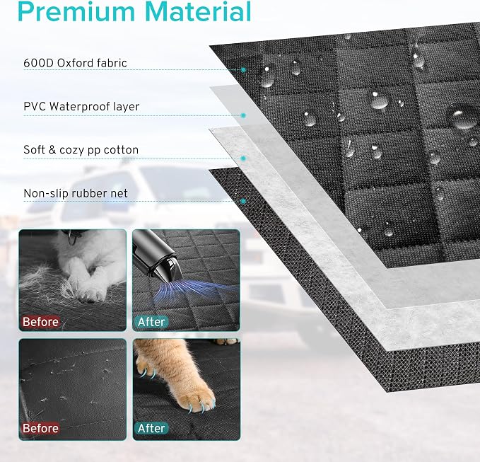 Dog Car Seat Cover for Subaru Crosstrek Outback Forester Back Seat | Accessories Waterproof Pet Bench Backseat Covers with Non-Slip Backing 2000-2024 2025 2026 - Image 3