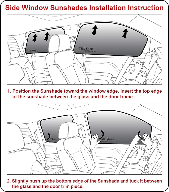 Side Window Rear Seat 2nd Row Reflective Sunshade Sun Shade Accessories Custom Fit for 2004 2005 2006 2007 2008 2009 2010 Toyota Sienna Minivan (Set of 2) - Image 9