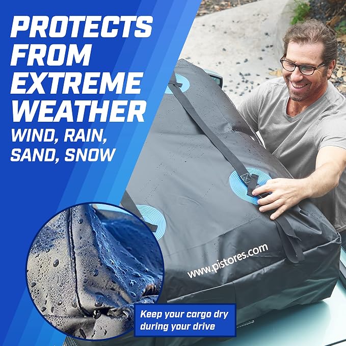 Rooftop Cargo Carrier, PI Store Waterproof Car Roof Bag with Protective Mat, Extra 16 Cubic Foot Storage Carriers for All Cars with/Without Roof Racks, Gift for Men - Image 3