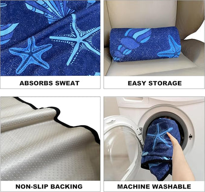Car Seat Covers 2pcs Waterproof Towel Car Seat Cover Universal Fit for Most Trucks SUV Fitness Athletes Pets Gym and Water Sport，Conch Shells Starfish - Image 6
