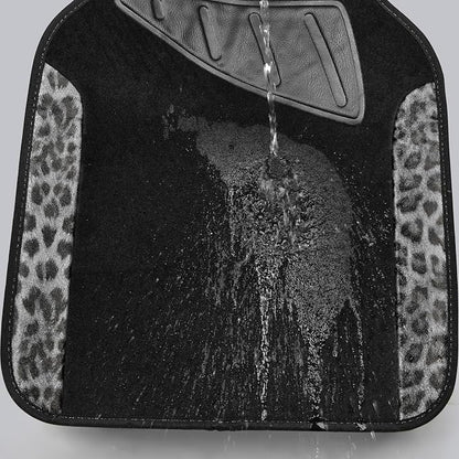 CAR PASS Waterproof Universal Car Floor Mats, Leopard Print Car Mats Fit for SUV,Vans,sedans, Trucks,Set of 4pcs Car Carpet with Driver Heel Pad and Nibs Backing, Leopard Car Accessories Gray Leopard - Image 5