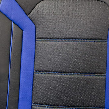 FH Group Car Seat Cover Cushion - 2 Pack Seat Covers for Cars Trucks SUV, Faux Leather Car Seat Cushions, Waterproof Car Seat Cover Cushion, Universal Fit Car Seat protector Front Set Blue - Image 5