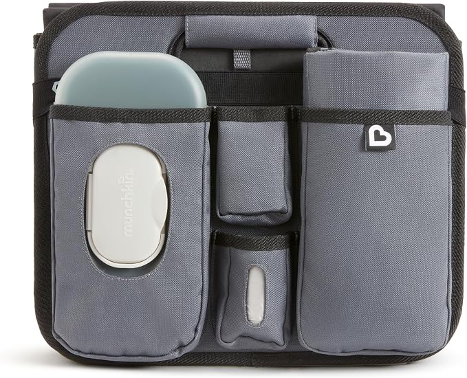 Munchkin Out-n-About Trunk Organizer for SUVs and Cars with Portable Changing Pad and Wet Baby Wipes for Diaper Changes On-the-Go, Collapsible, Grey - Image 7