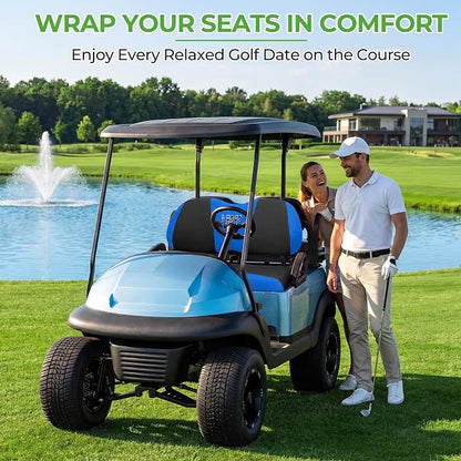 10L0L Golf Cart Seat Covers for Yamaha EZGO Club Car Seat Towel Cushion | Breathable Mesh All-Season Front/Rear Seat Blanket, UV Resistant, Cool Comfort, Machine Washable, Easy On, Great Golf Gift - Image 5