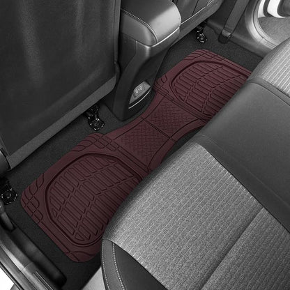 Motor Trend FlexTough Floor Mats for Cars, Burgundy Deep Dish All-Weather Car Mats, Waterproof Trim-To Fit Automotive Cars Trucks SUV, Universal Liner Accessories - Image 9