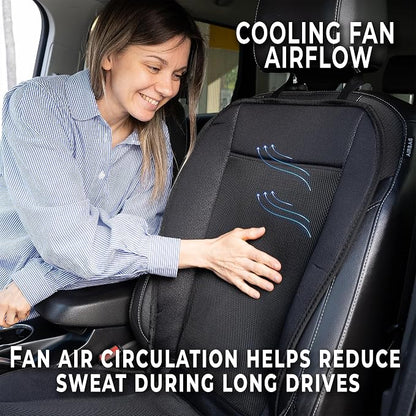 ZONETECH Cooling Car Seat Cover, Black Automotive Adjustable Temperature Comfortable Cooling Car Seat Cushion (1 Pack) - Image 3