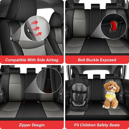 TTX LIGHTING Custom Fit for Toyota RAV4 Seat Covers 2019-2026 5-Seats | Original Seat Pattern | Full Coverage | Easy Install | Waterproof | Faux Leather | Shield Your Car Seats | All Season - Image 5